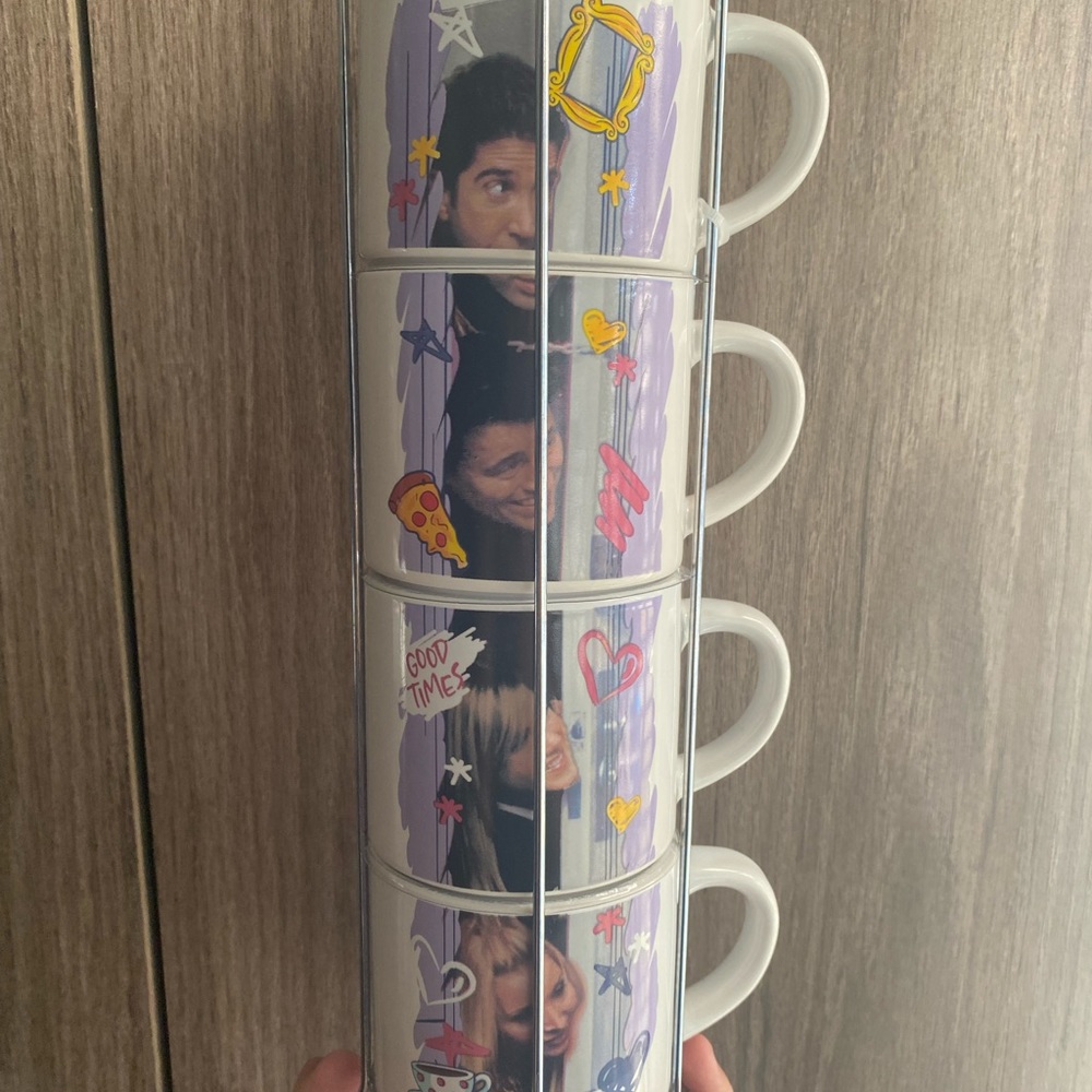 COPY - Friends Television Series Stackable Mug Set Of 4 Stacked Mugs NEW
